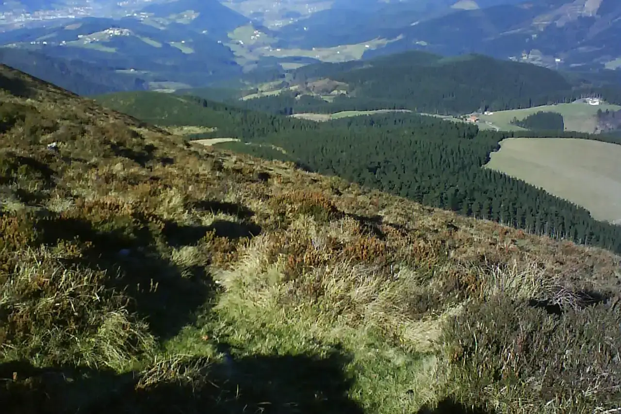 Vista de la Reserva de la Biosfera de Urdaibai desde Oiz.