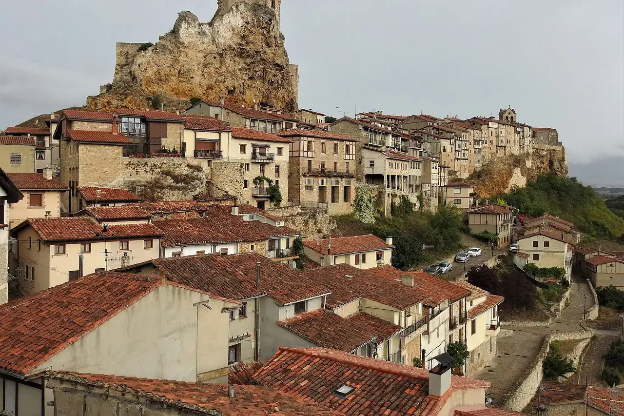 burgos merindades spain medieval village old Stones castle