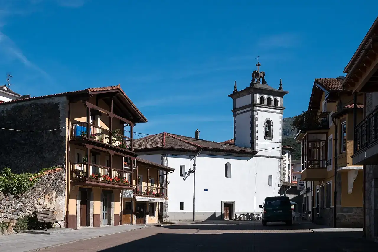 St. Peter's Church in Ramales de la Victoria. Cantabria, Spain
