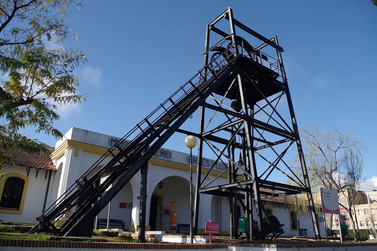 Mine elevators at "Ernest Lluch" museum in Minas de Riotinto. (Huelva, Spain)