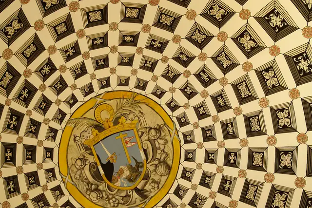 Cupula de las escaleras reales del monasterio de san millan de Yuso. La rioja. Patrimonio de la humanidad