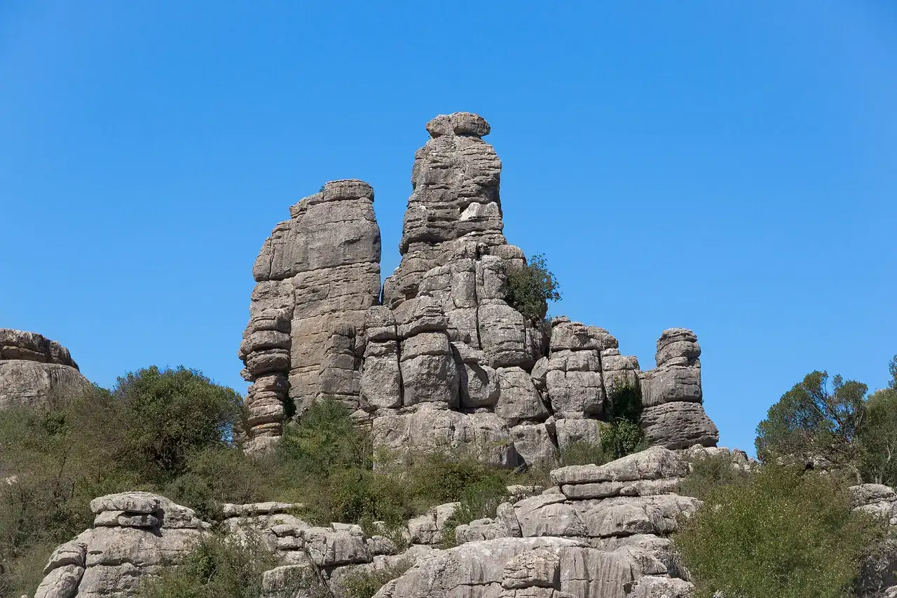 Karst rocks erosion in El Torcal de Antequera, Andalusia, Spain.