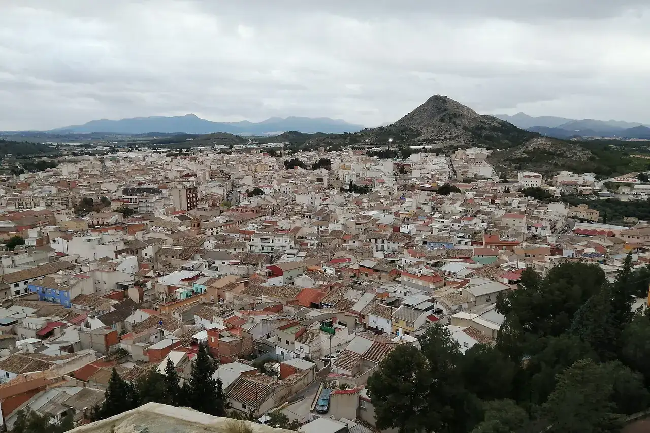 View of Calasparra from its castle, Murcia, Spain